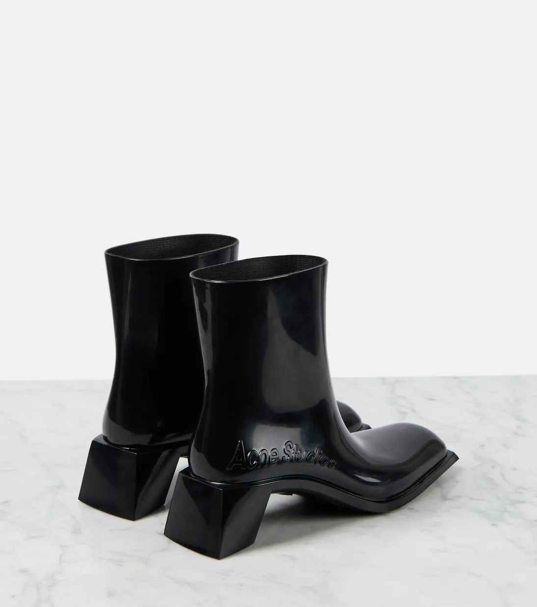 Acne Studios Logo Soap Ankle Boots, Black