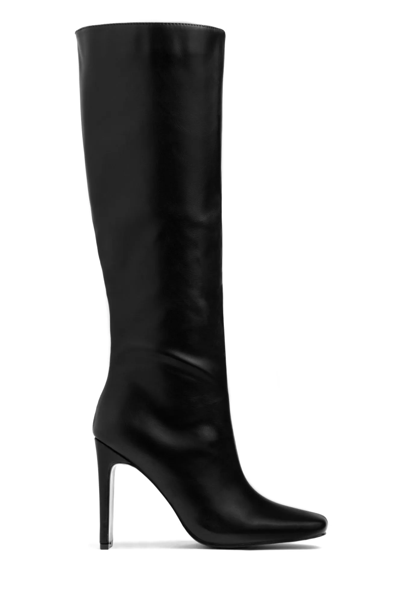 Adelaisa Knee High Heel Boots - Black