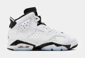 Air Jordan 6 Retro White & Black Grade School Lifestyle Shoes (White/Black)