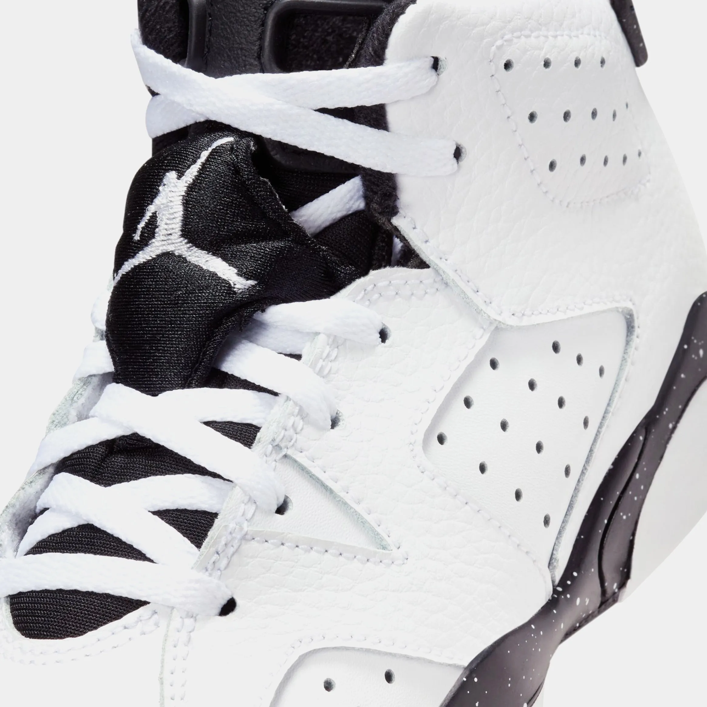 Air Jordan 6 Retro White & Black Preschool Lifestyle Shoes (White/Black)