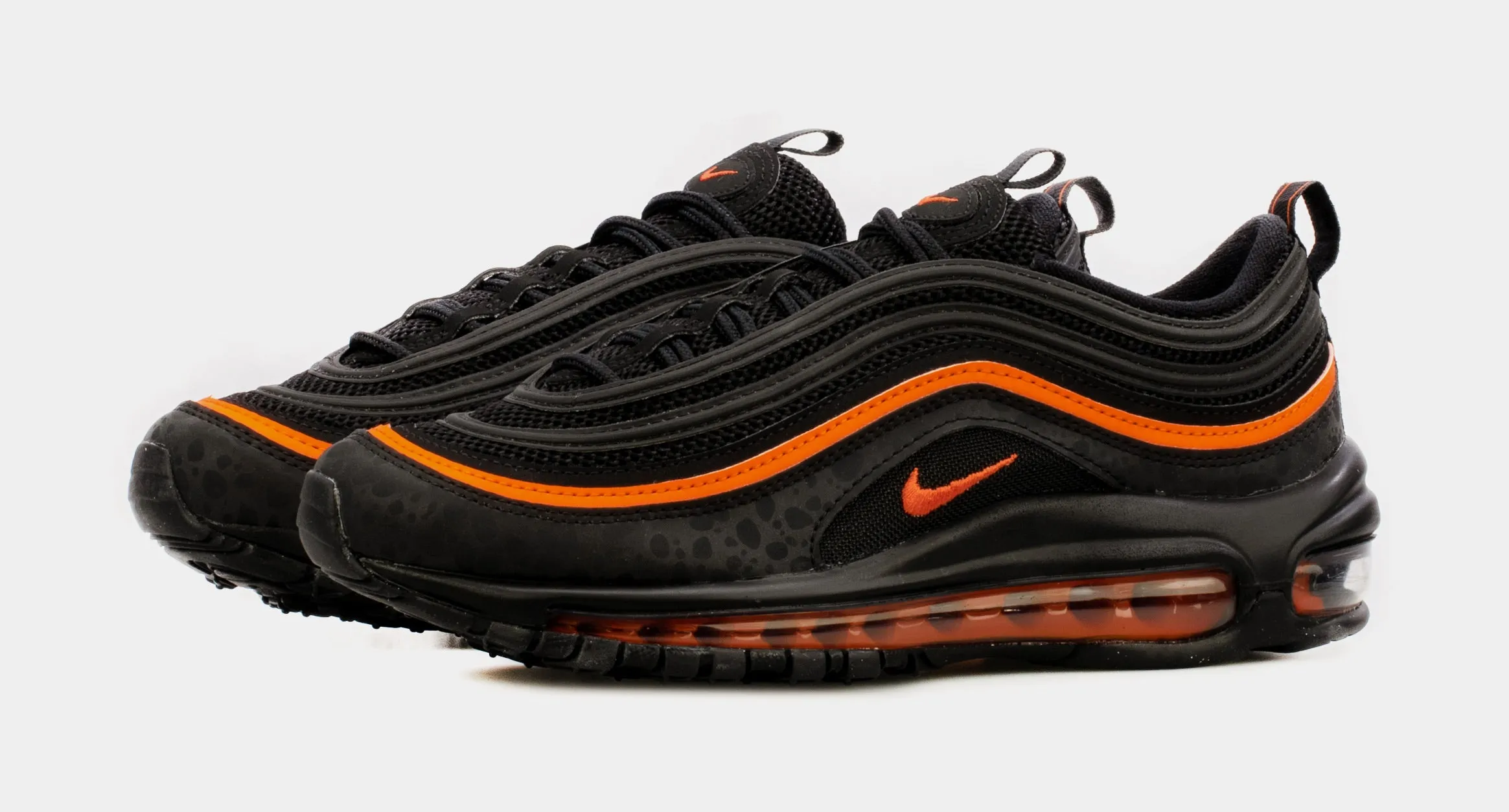 Air Max 97 Grade School Lifestyle Shoes (Black/Orange)