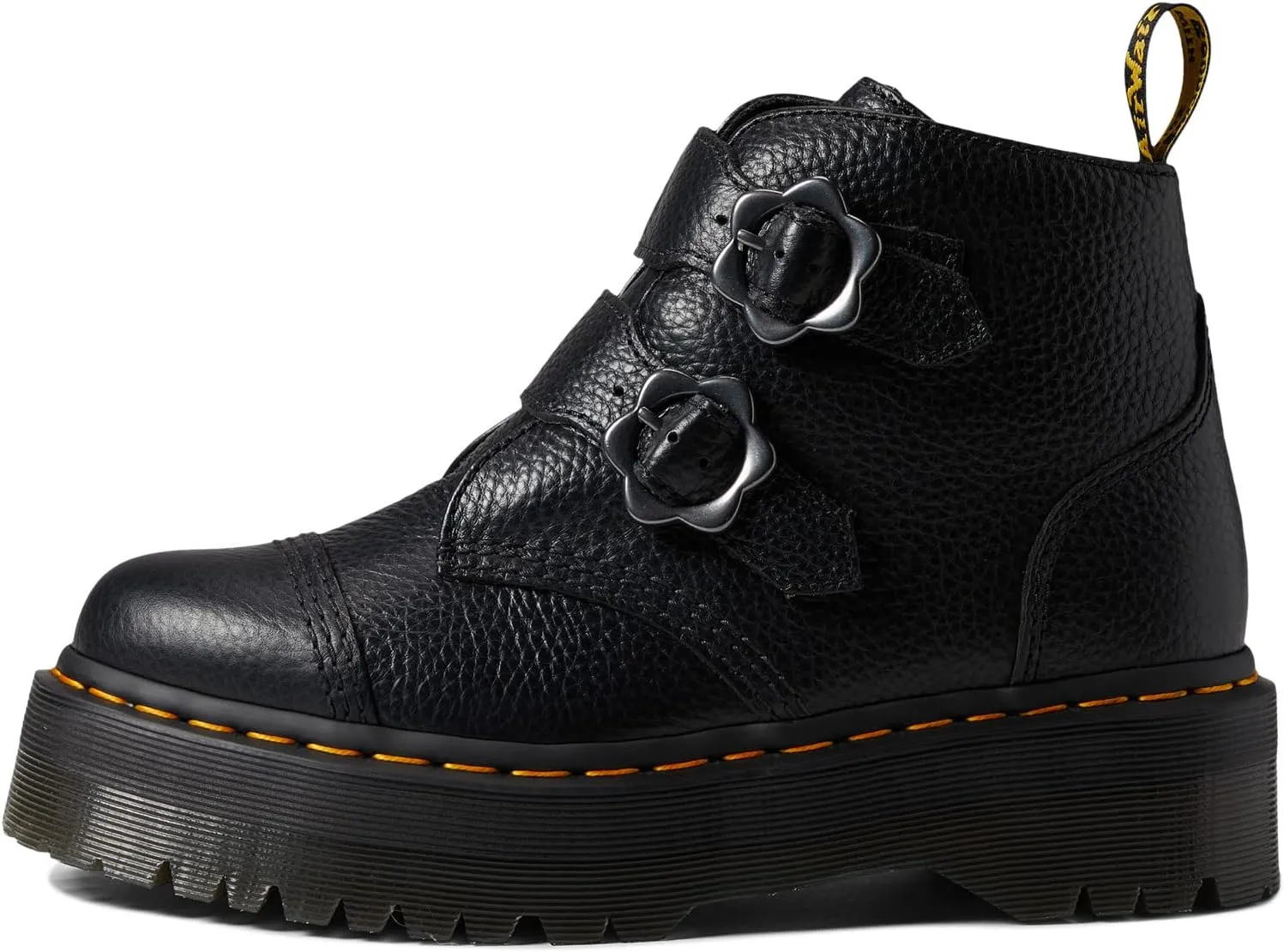 Ankle boots Devon Flower Dr. Martens Black Milled Nappa