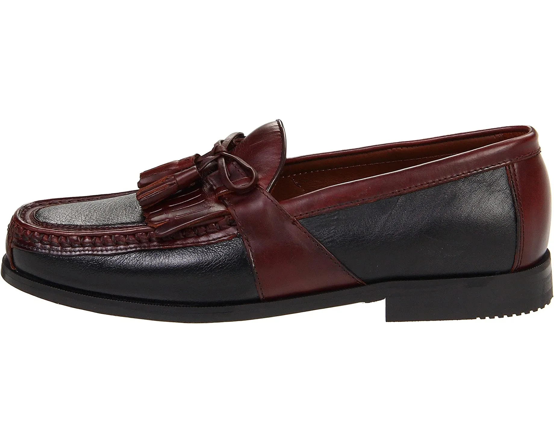 Aragon Kiltie Tassel Loafer Johnston & Murphy, black/burgundy