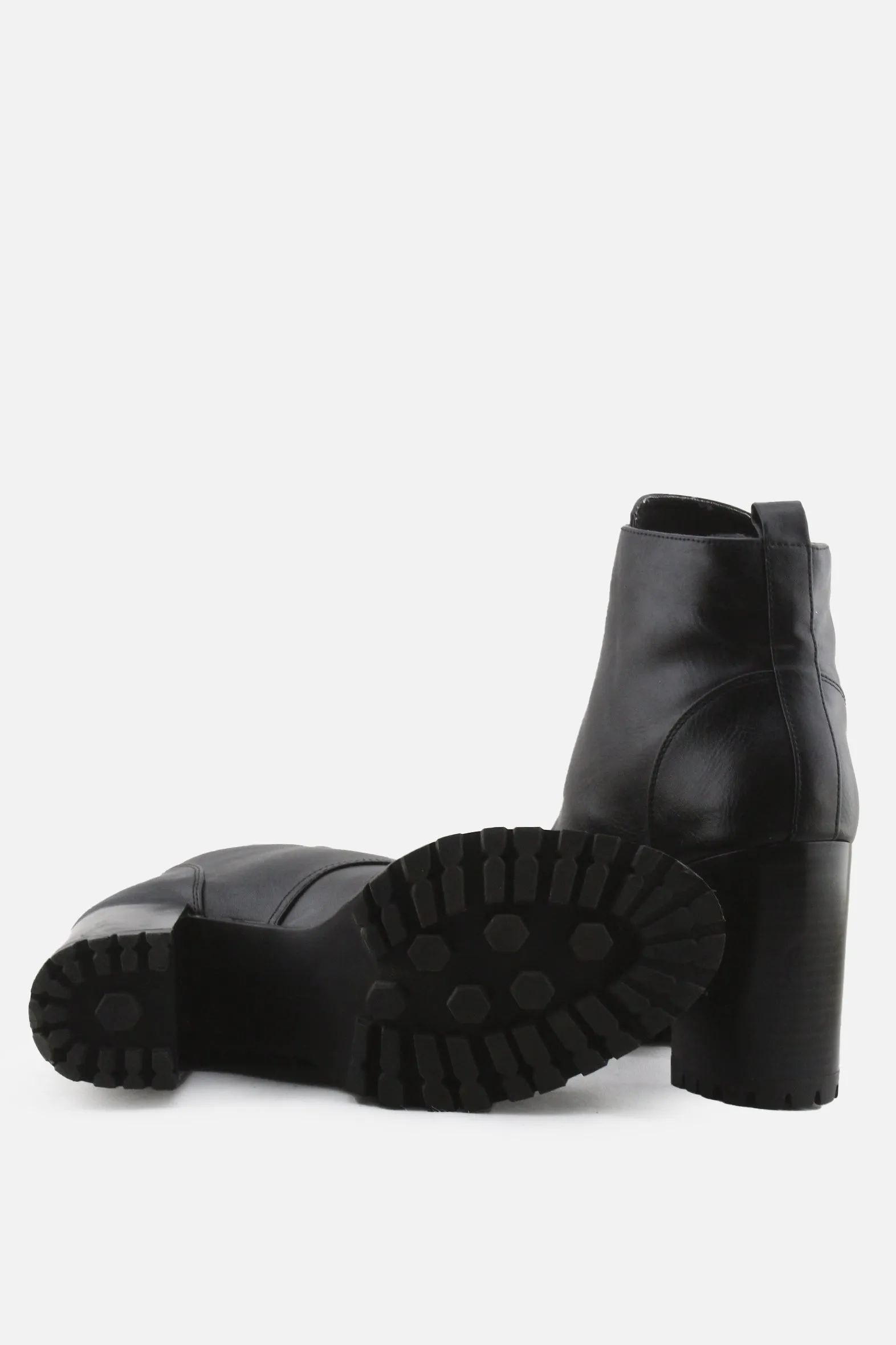 Bershka Zipper Platform Boots | 100% Authentic Leather