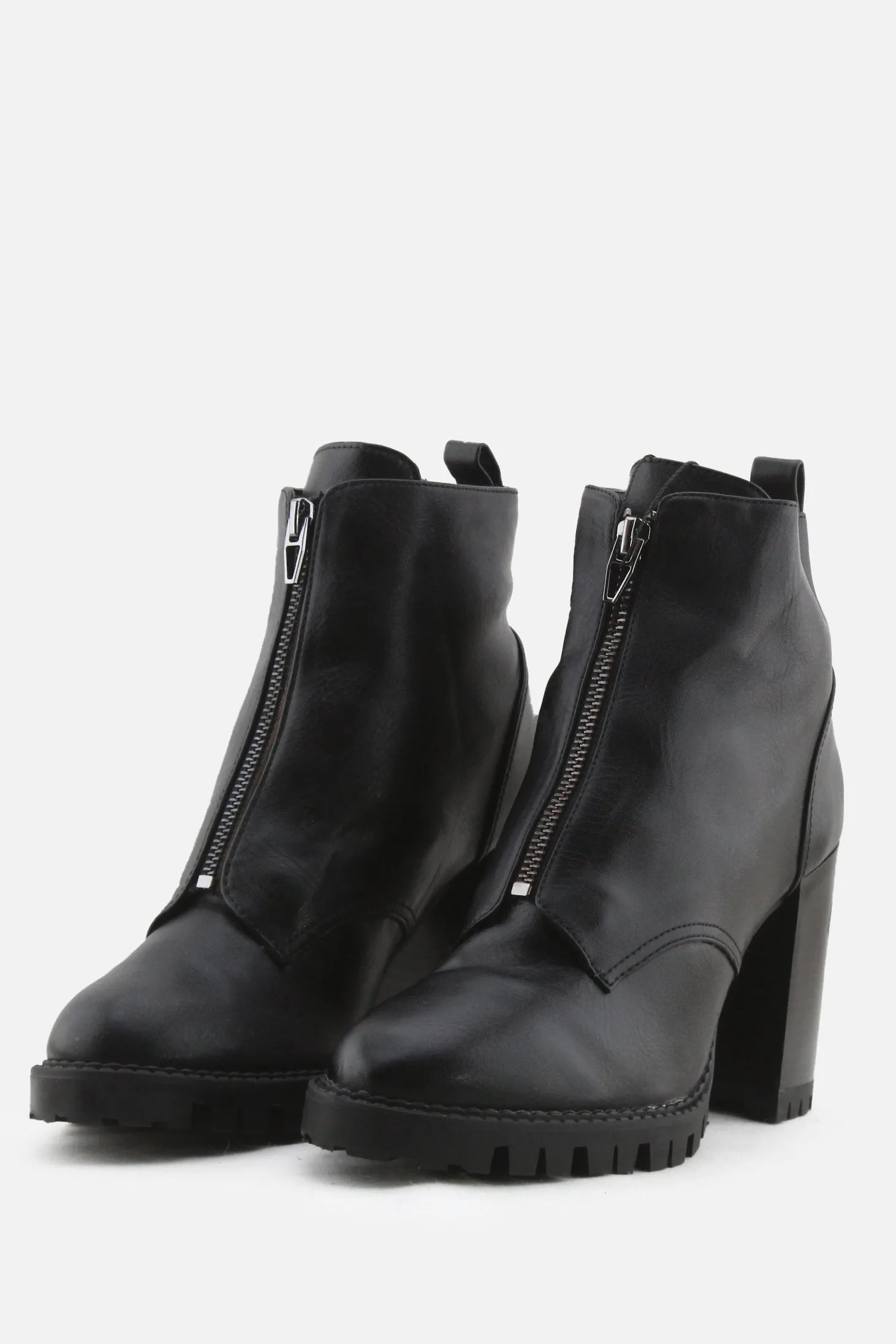 Bershka Zipper Platform Boots | 100% Authentic Leather