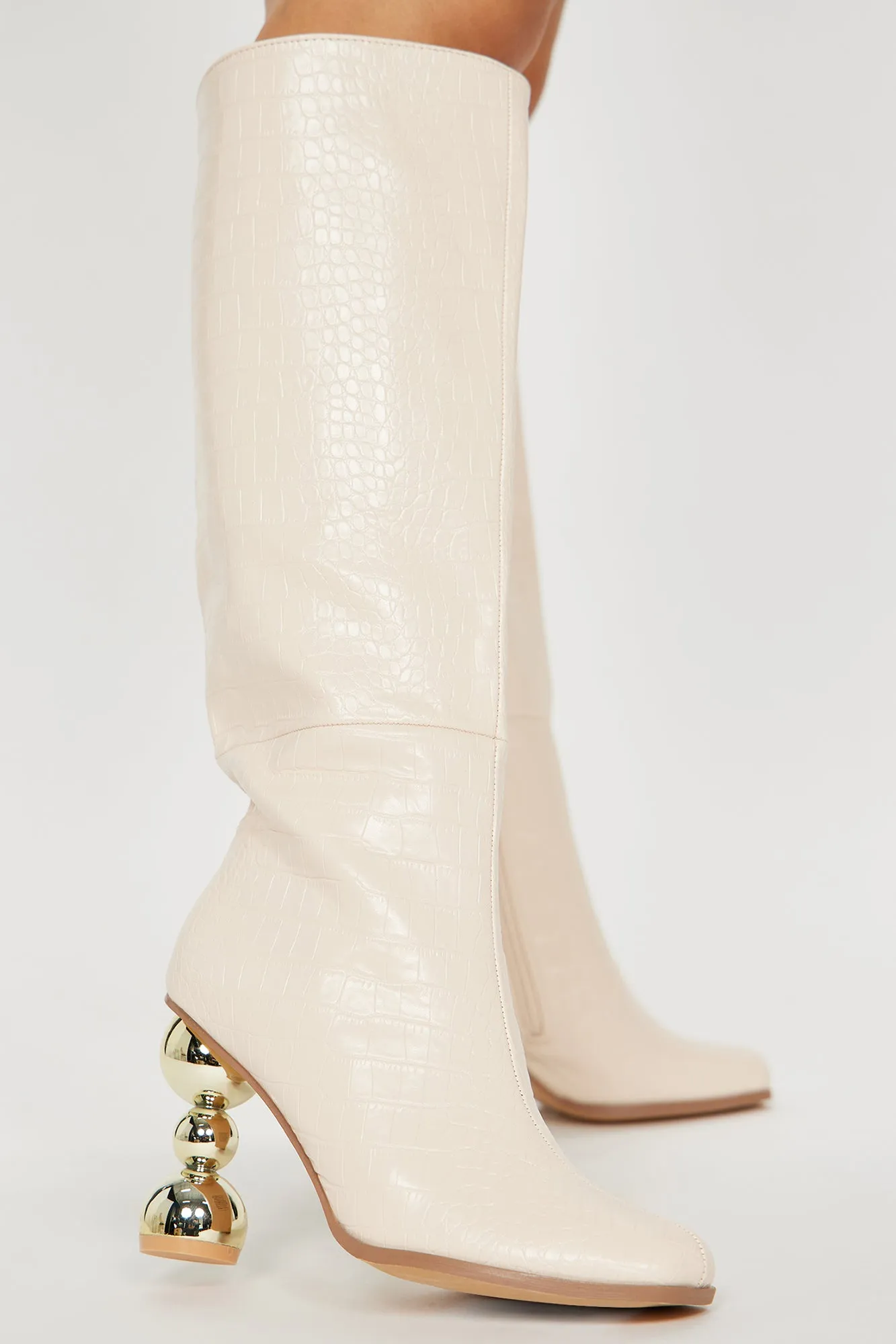 Best To Do It Knee High Boots - Cream