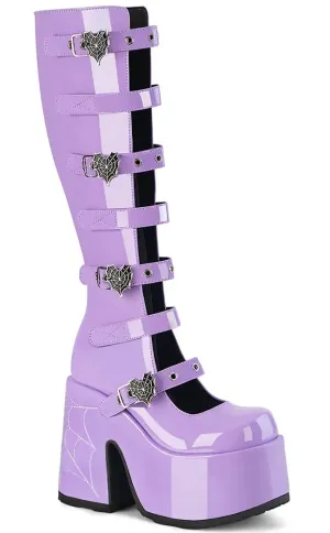 CAMEL-223 Lavender Patent Knee-High Boots