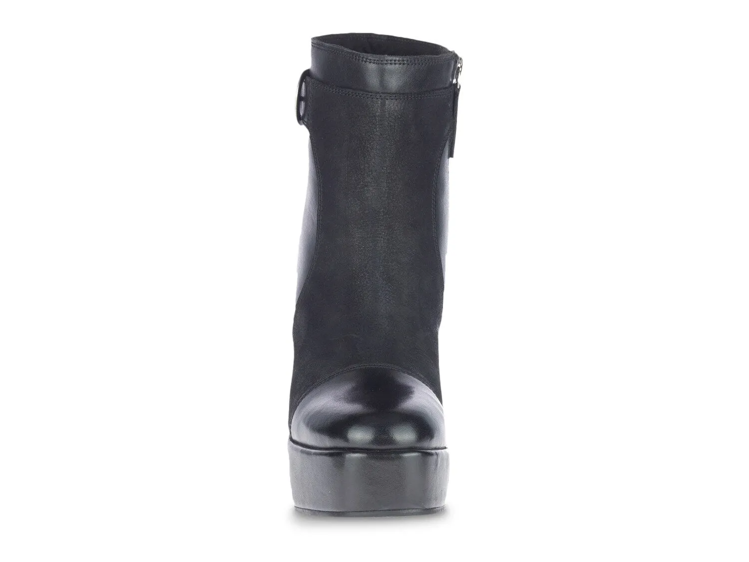 Celina Harley Davidson wedge boots, black