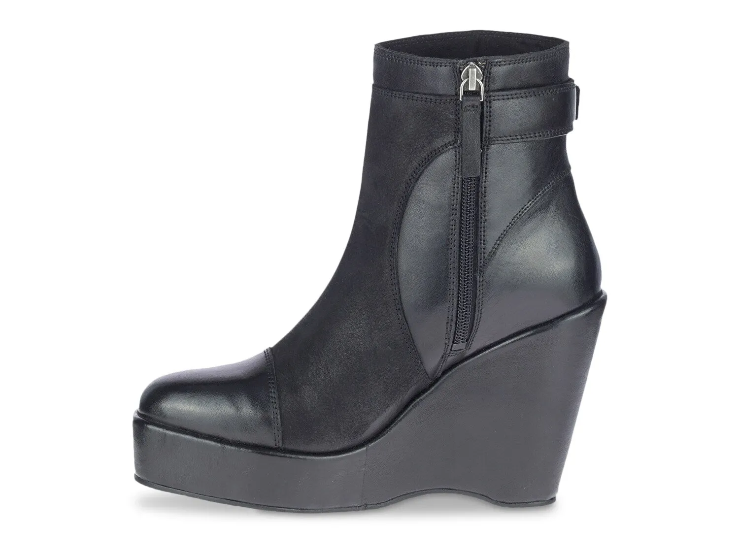 Celina Harley Davidson wedge boots, black