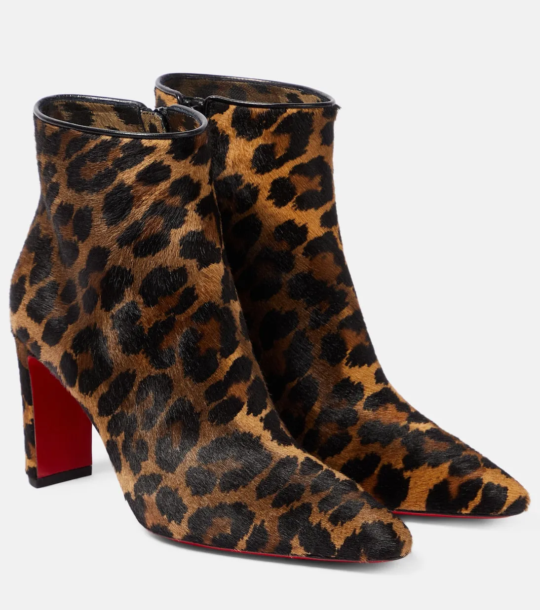 Christian Louboutin suprabooty 85 leopard print ankle boots, brown