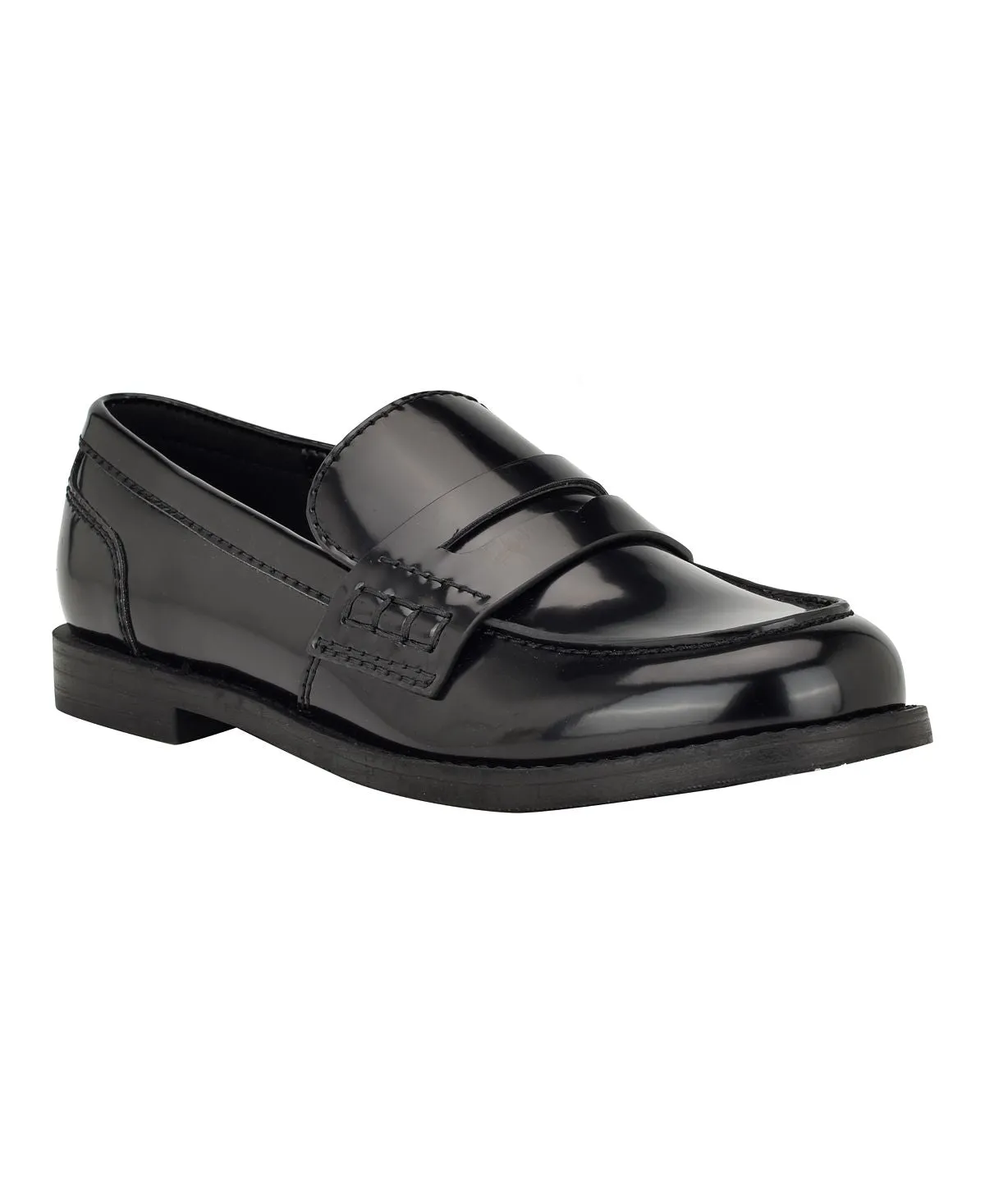 Farrel Calvin Klein Women's Casual Round Toe Slip-On Loafers, Black