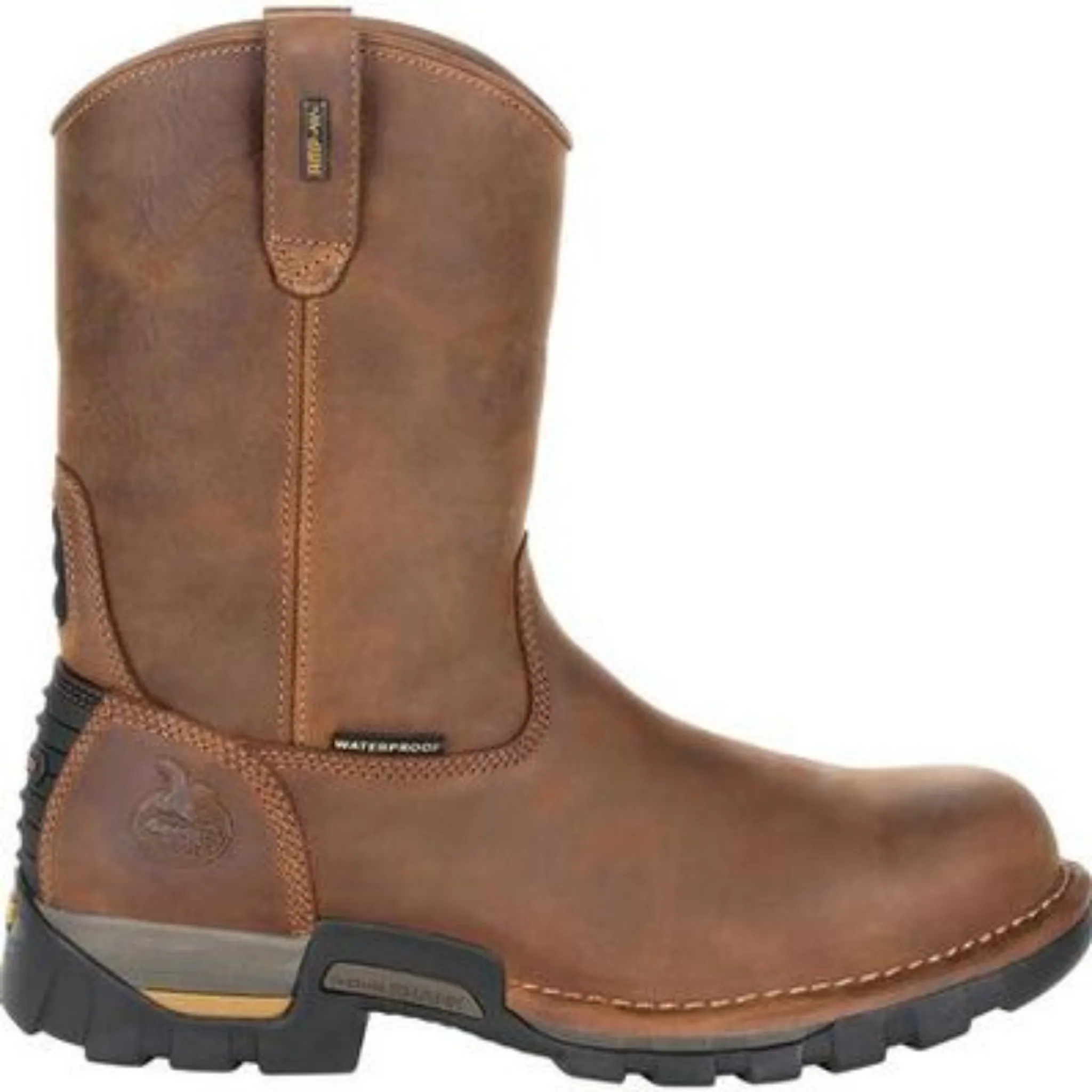 GEORGIA MEN'S BROWN 10 INCH EAGLE ONE WATERPROOF PULL ON WORK BOOT - GB00314