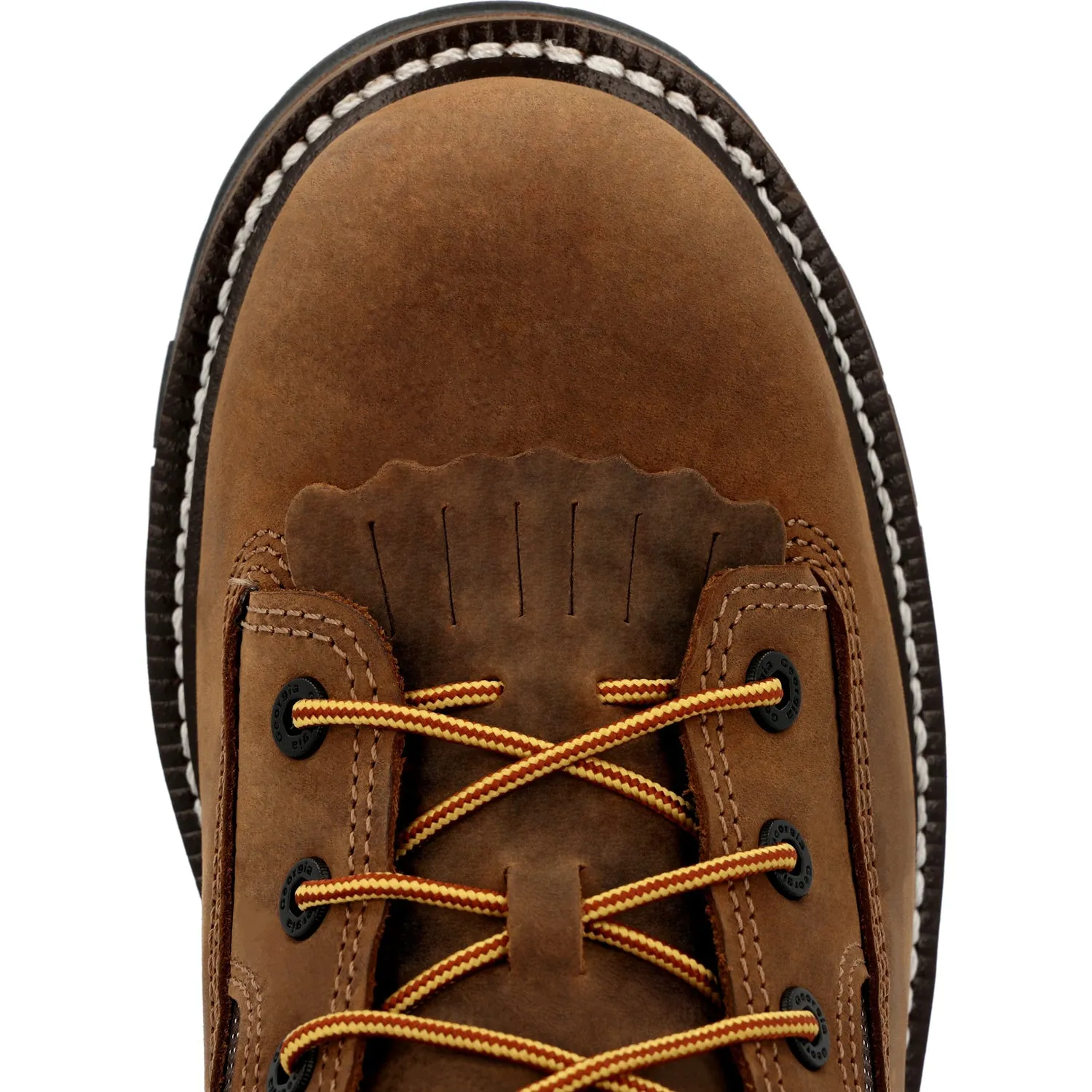 Georgia Mens LTX Logger 9in WP Brown Leather Work Boots