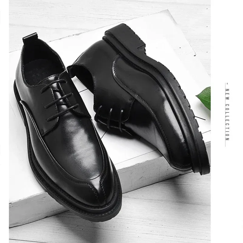 Hnzxzm Men Dress Shoes lace up fashion Patent Leather Luxury Fashion Groom Wedding party Shoes Men Luxury italian style Oxford Shoes