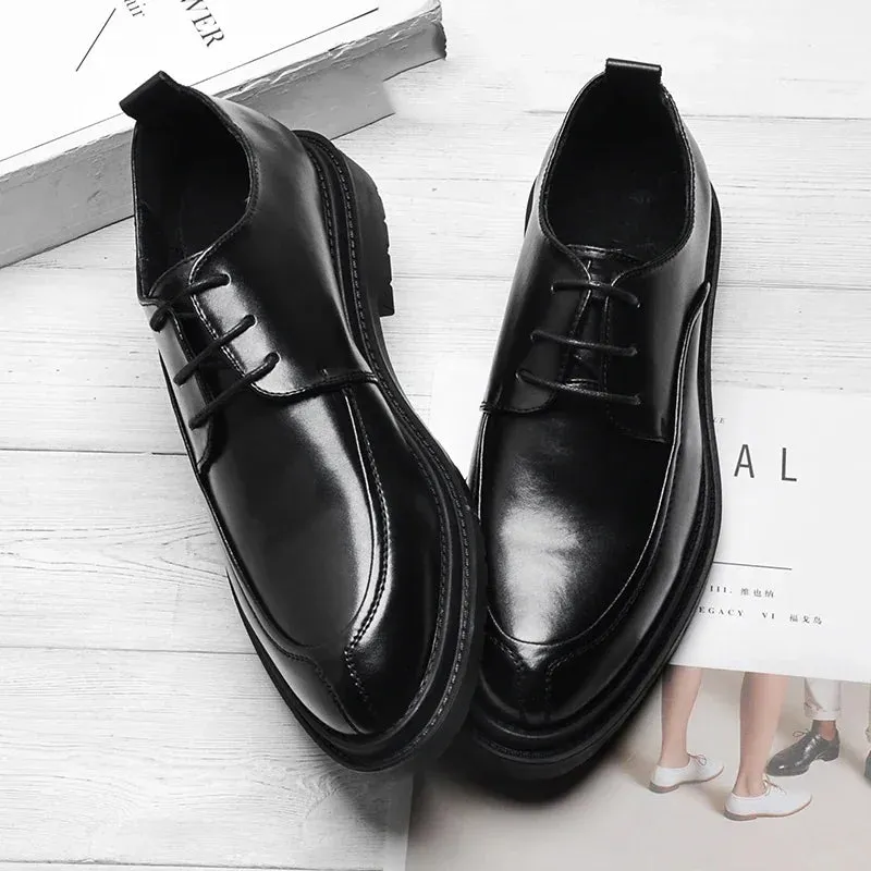 Hnzxzm Men Dress Shoes lace up fashion Patent Leather Luxury Fashion Groom Wedding party Shoes Men Luxury italian style Oxford Shoes