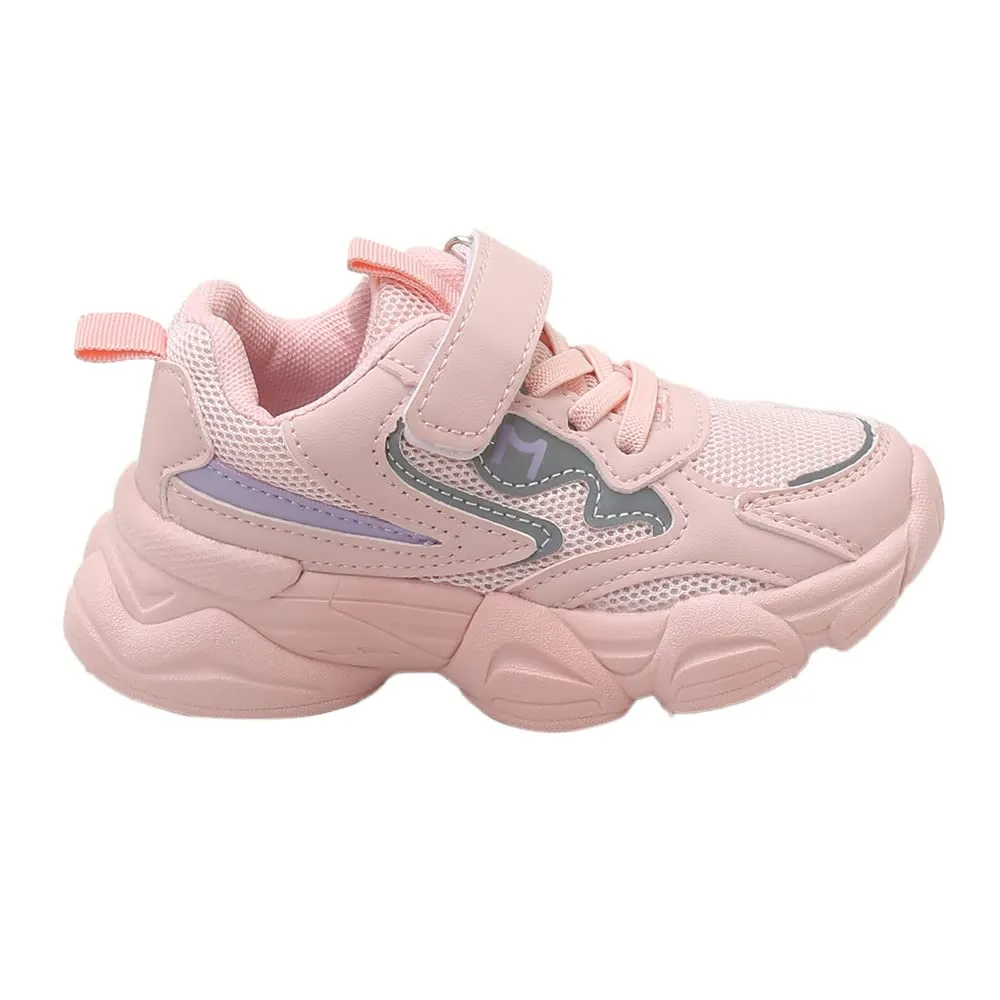 Hopscotch Girls Mesh Solid Athletic Shoes in Pink Color, UK:12.5 (FAQ-4317204)