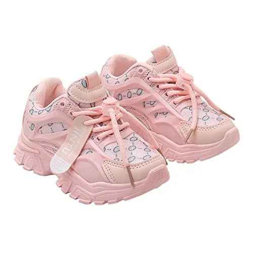 Hopscotch Girls TPR and Synthetic/PU All-Over Print Athletic Shoes in Pink Color, UK:9 (TB4-4316913)