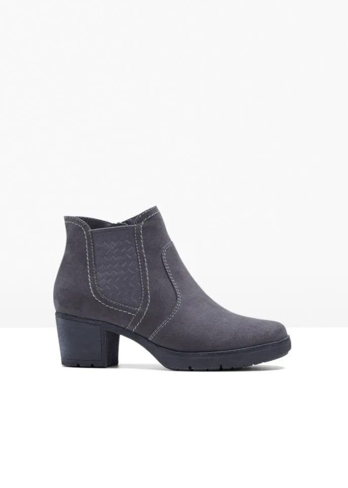 Jana ankle boots, comfortable width Jana, gray