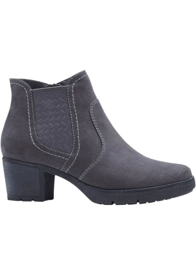 Jana ankle boots, comfortable width Jana, gray