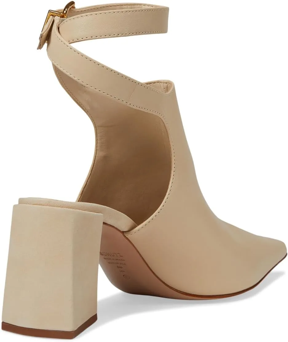 Kala Schutz Heeled Ankle Boots in Eggshell