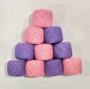 LIPSA ENTERPRISE Cotton Crochet Yarn for Knitting and Crafting Work Hand Work Thread (Light Purple   Pink)