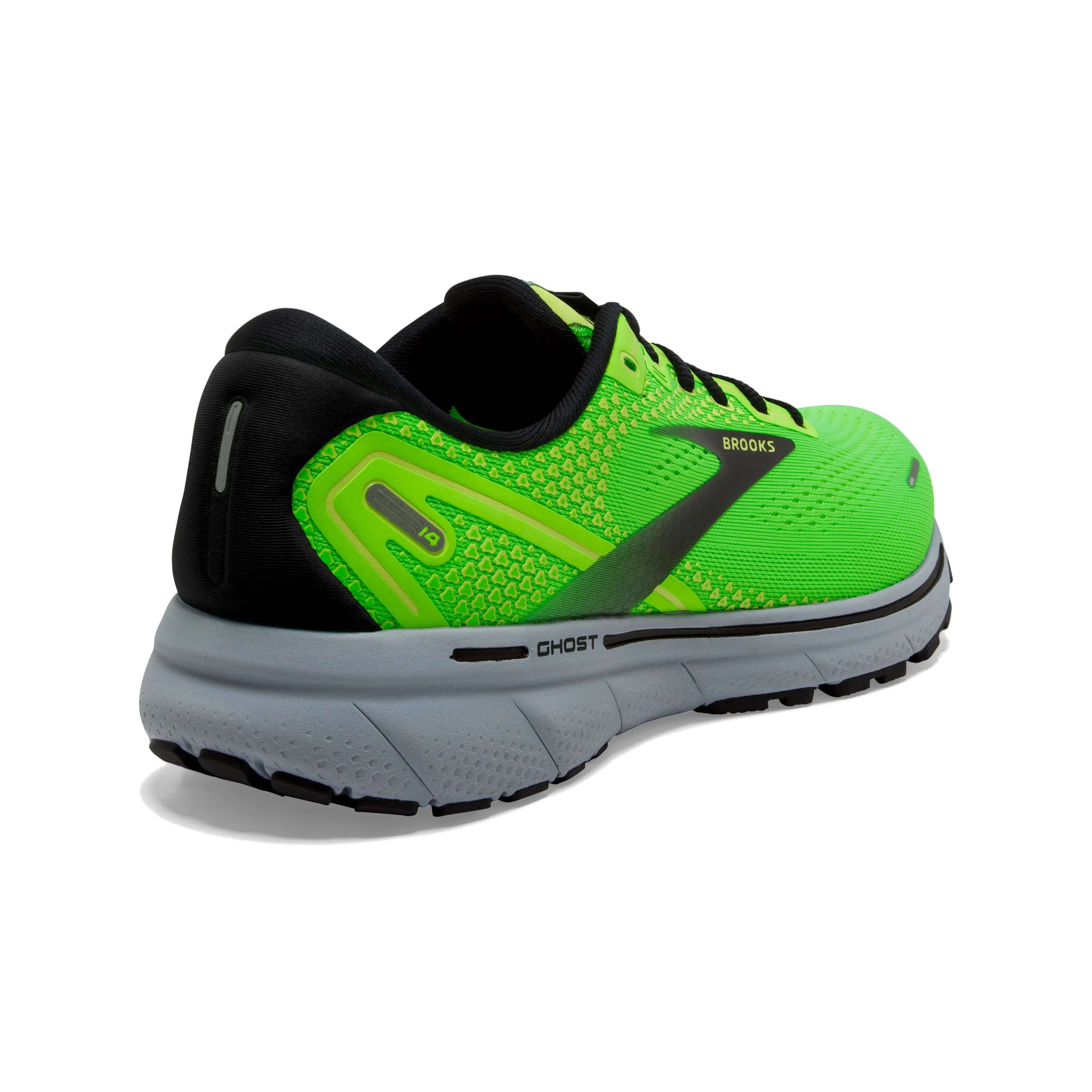 Men's Brooks Ghost 14 Color: Green Gecko/Blue/Black