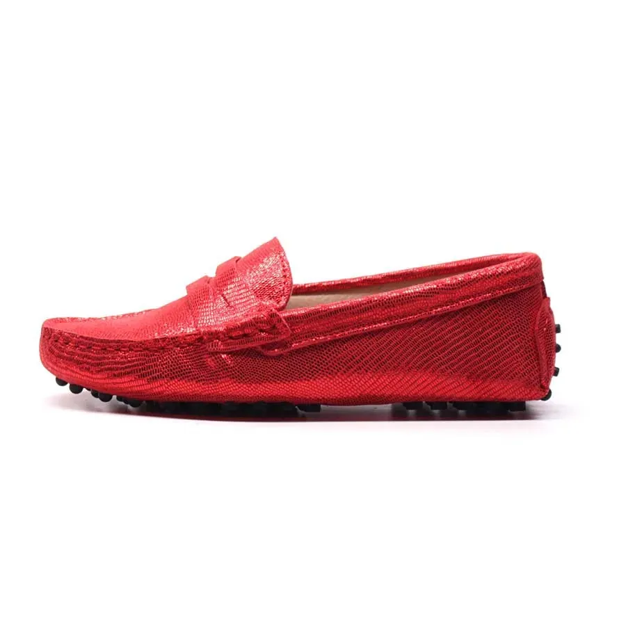 Nice Women Genuine Leather Spring Flat Shoes Casual Loafers Slip On Women's Flats Shoes Moccasins Lady Driving Shoes