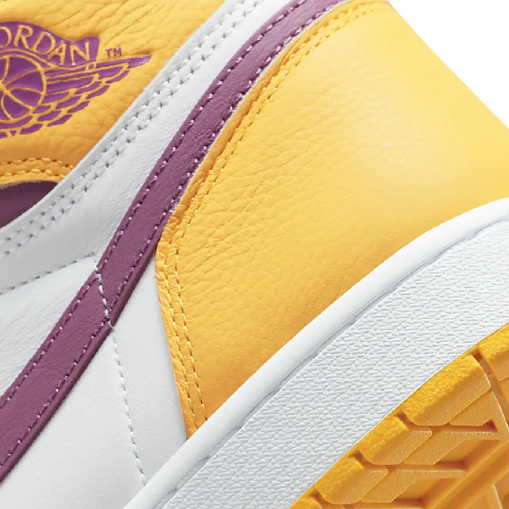 Nike Air Jordan 1 Retro High OG sneakers, lilac/yellow/white