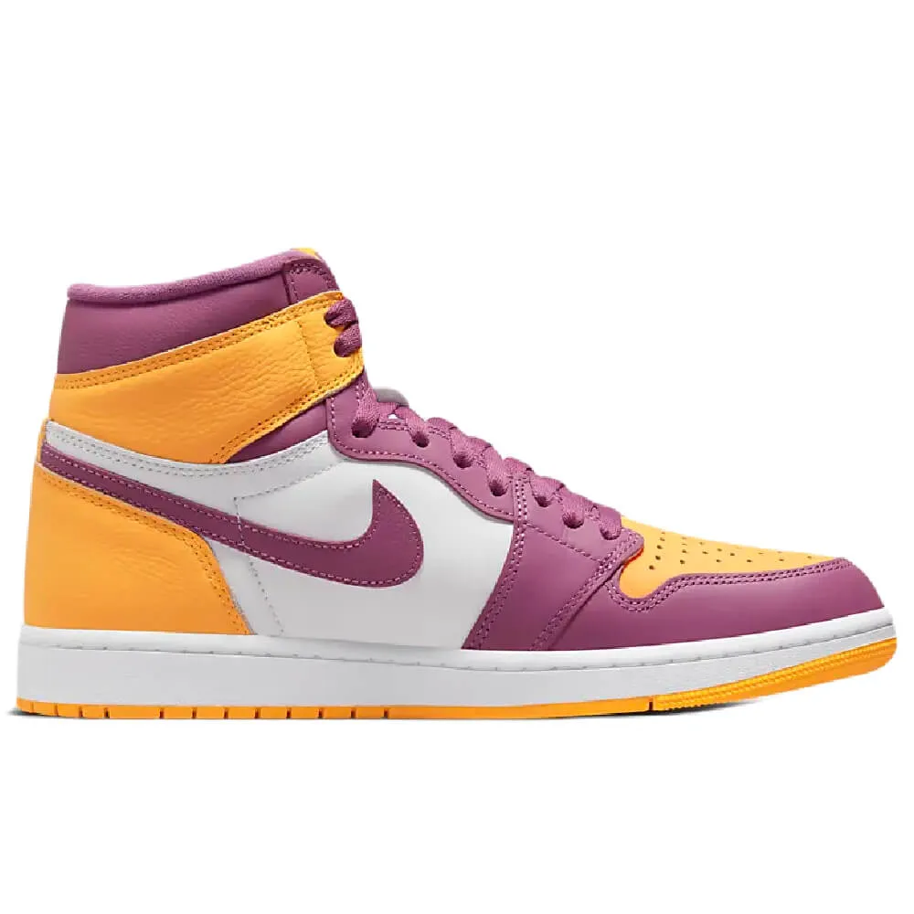 Nike Air Jordan 1 Retro High OG sneakers, lilac/yellow/white