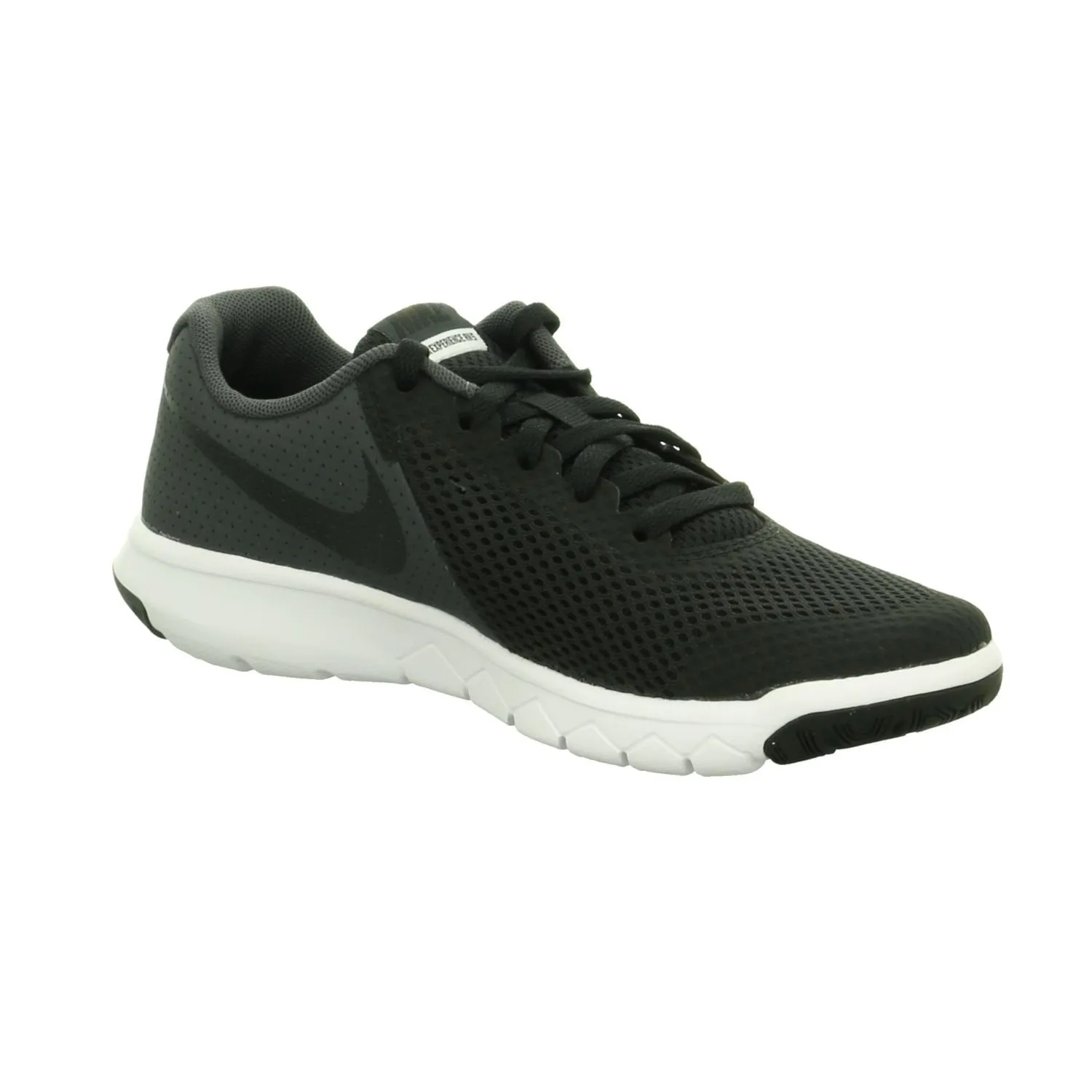 Nike boys FLEX EXPERIENCE 5 (GS) Black/Black Running Shoe - 4 UK (844995-001)