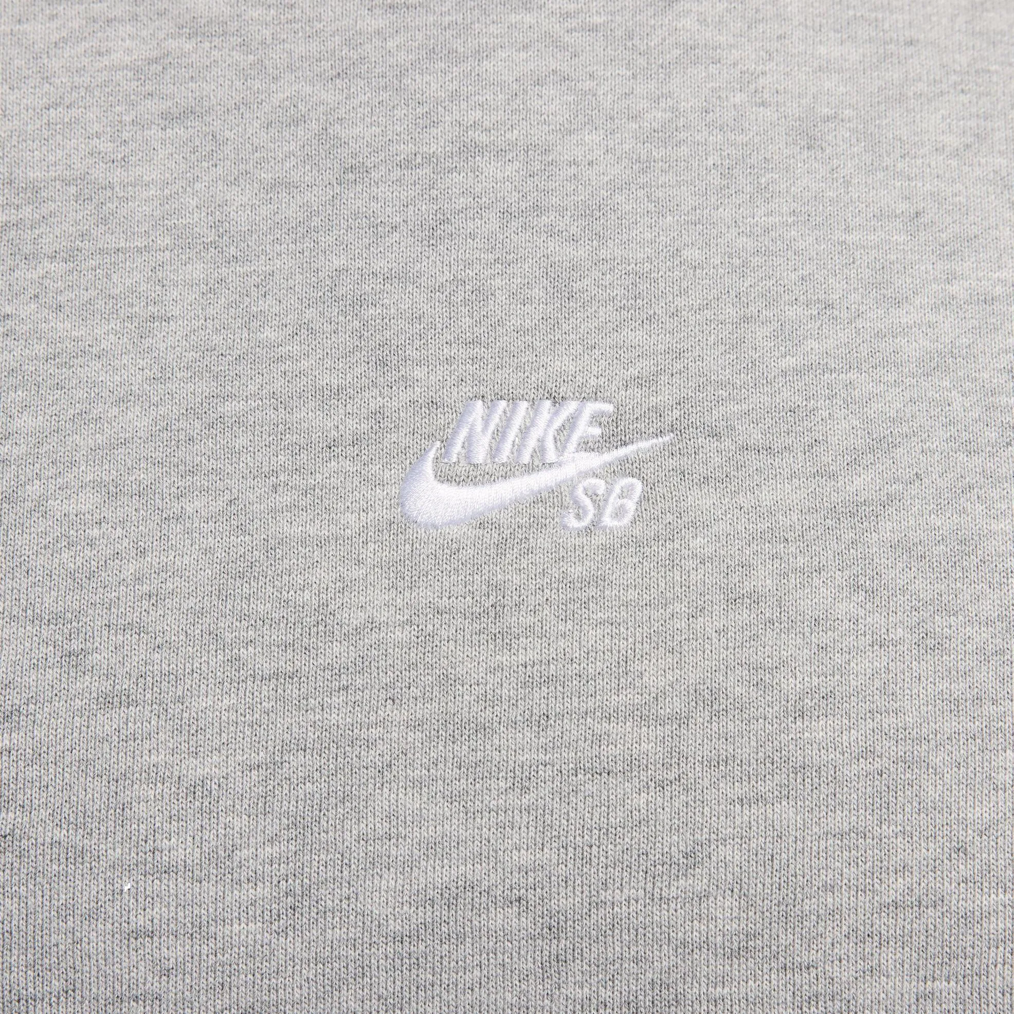 Nike SB Essentials Logo Crew Dk. Grey Heather/White