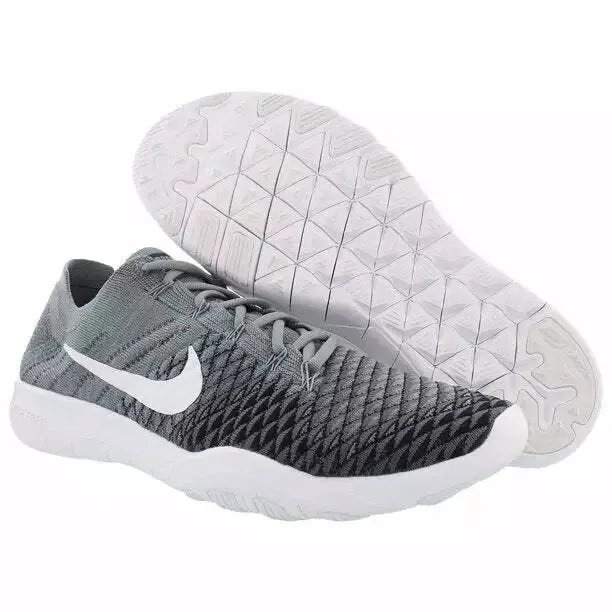 NIKE - WOMENS FREE TR FLYKNIT 2 GRAY AND BLACK SNEAKERS **FREE SHIPPING**