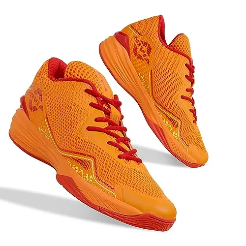 Nivia Warrior 2.0 Basketball Shoe/Soft Cushion EVA Inner Insole Better fit/Smooth, Comfortable Shoes/UK-10 (Orange)