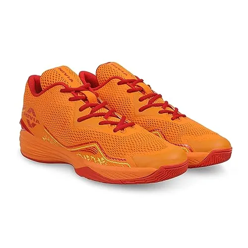 Nivia Warrior 2.0 Basketball Shoe/Soft Cushion EVA Inner Insole Better fit/Smooth, Comfortable Shoes/UK-10 (Orange)