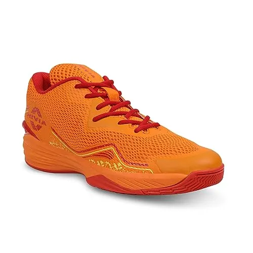 Nivia Warrior 2.0 Basketball Shoe/Soft Cushion EVA Inner Insole Better fit/Smooth, Comfortable Shoes/UK-10 (Orange)