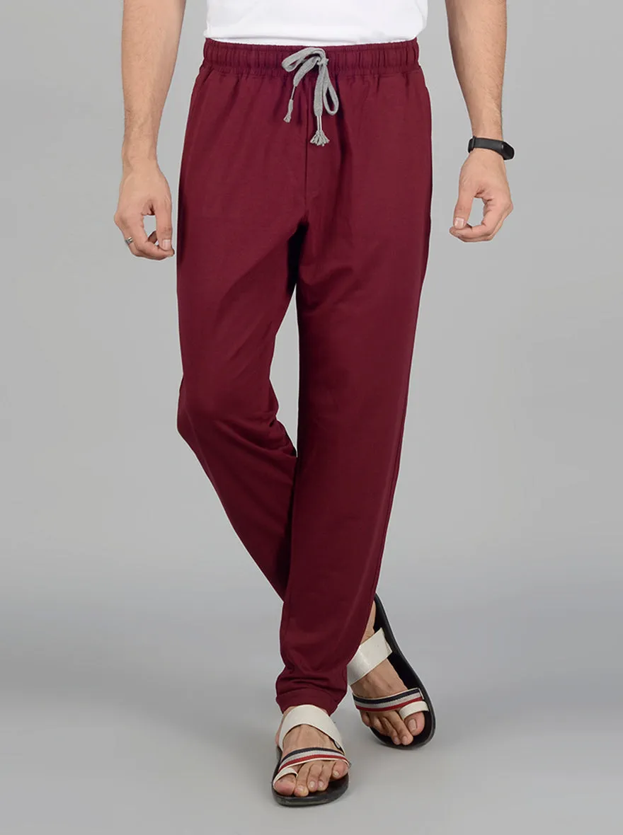 Red Solid Regular Fit Track Pant | JadeBlue