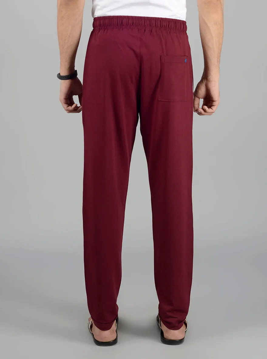 Red Solid Regular Fit Track Pant | JadeBlue