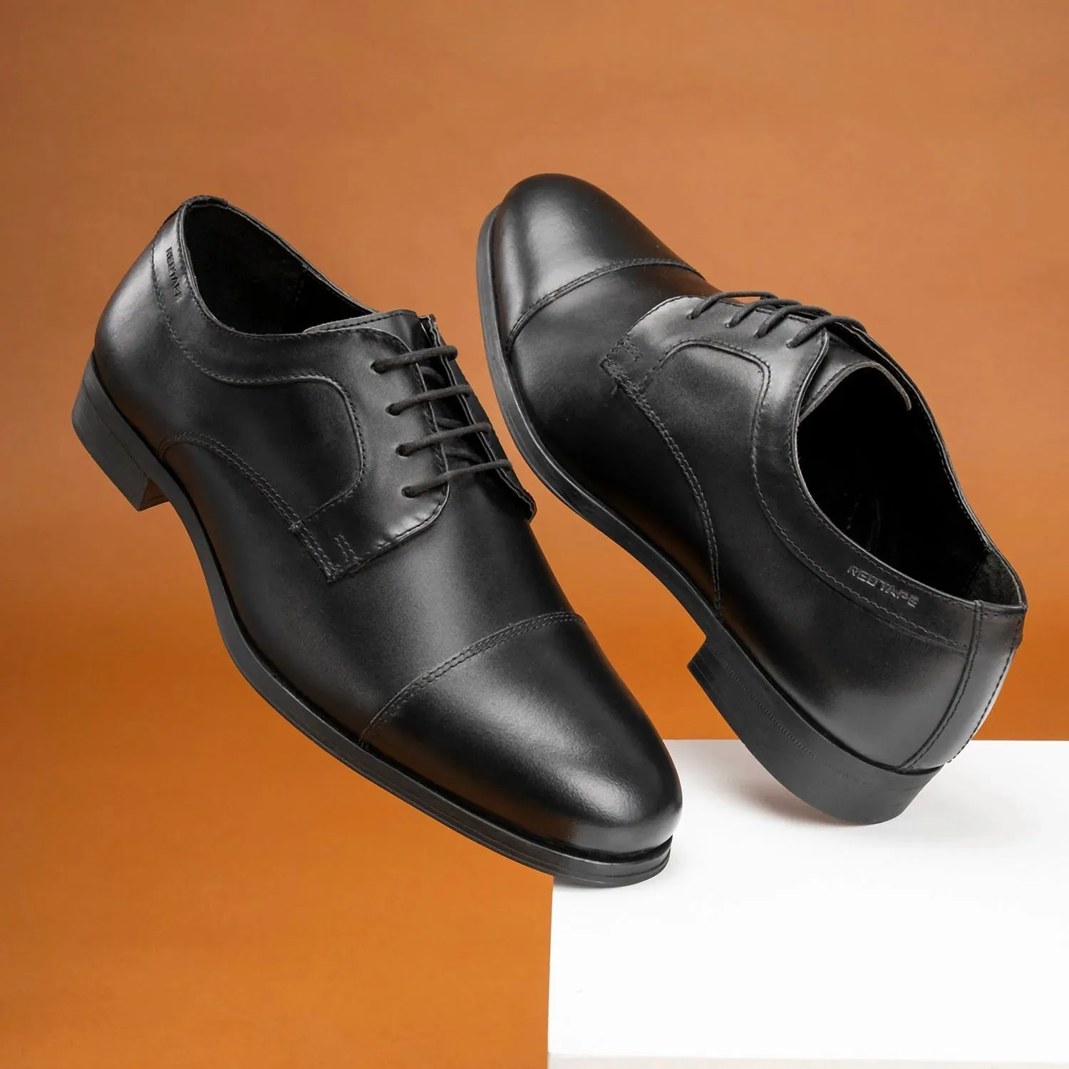 Red Tape Formal Derby Shoes for Men | Real Leather Shoes With Slip-on Support