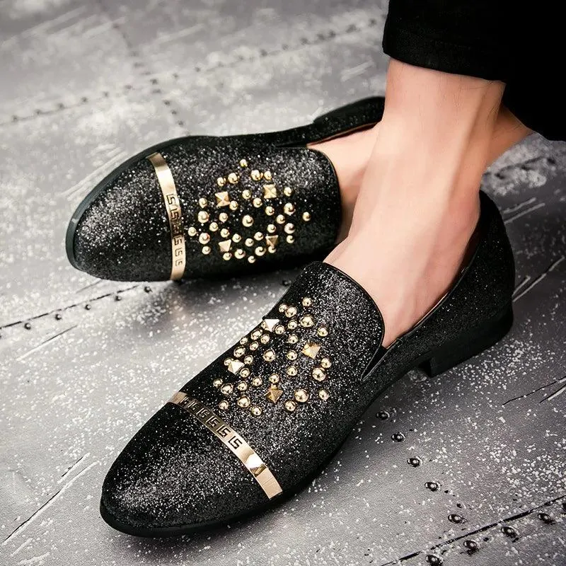 SANDERS - Men's Diamond Rhinestones Loafers Shoes