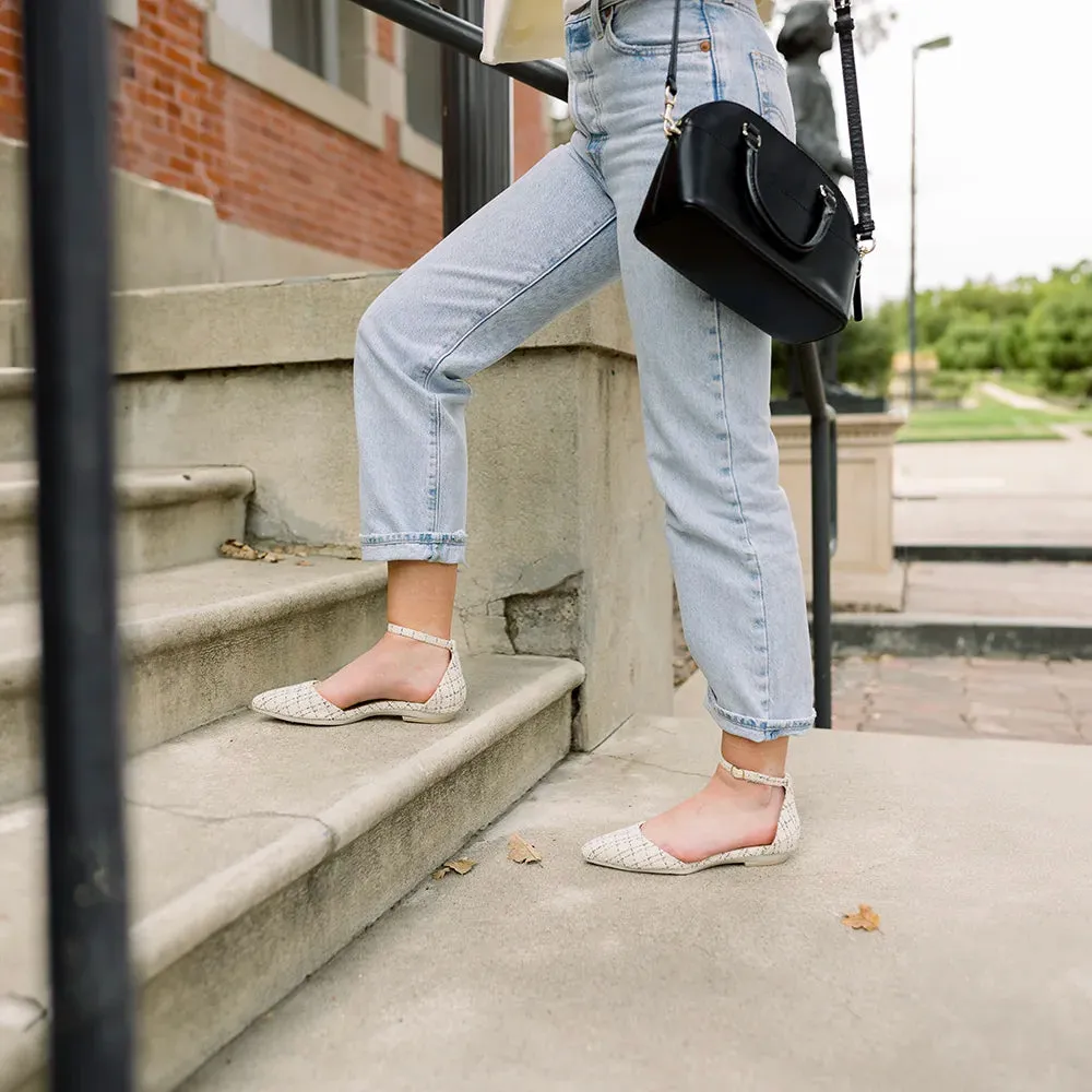 The D'Orsay - Bone Tweed Flat