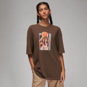 W OVERSIZED GRAPHIC SHIRT "BAROQUE BROWN"