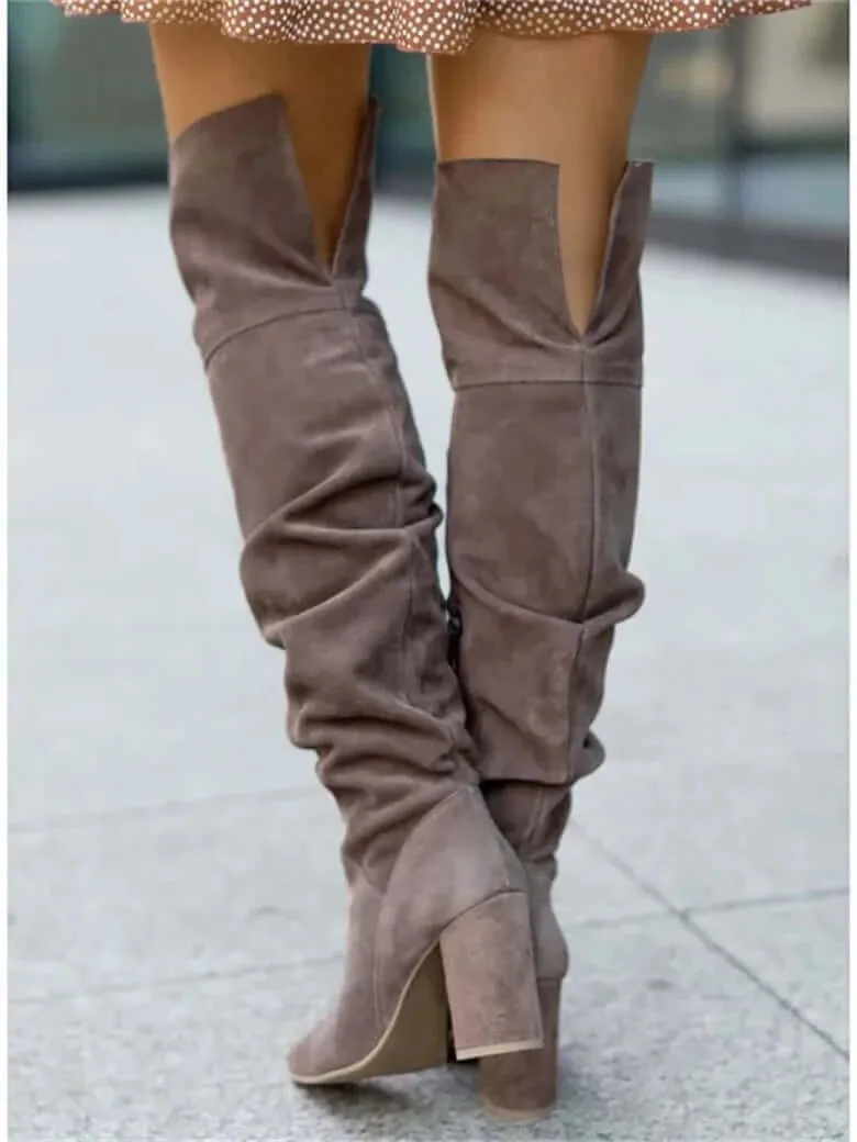 Women Boots Winter 2023 Designer Luxury High Heels Women Shoes Faux